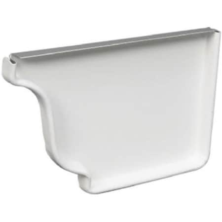 33006 5 in. White Galvanized Steel Right End Cap